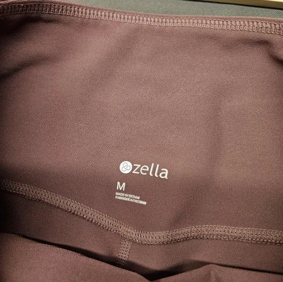 Zella Leggings Womens Size Medium Dusty Rose Beige Pink Active Workout Pockets - Picture 3 of 8